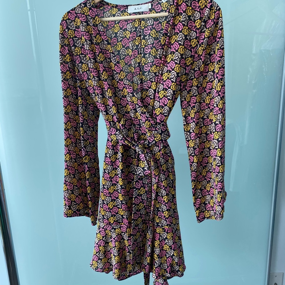 ALC floral wrap dress